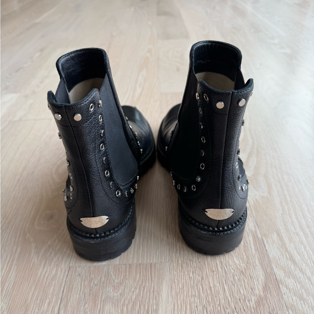 Jimmy Choo leather boots with silver studs size 39.5